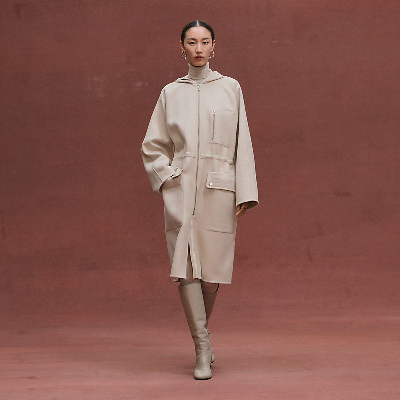 Parka coat - White | Hermès USA