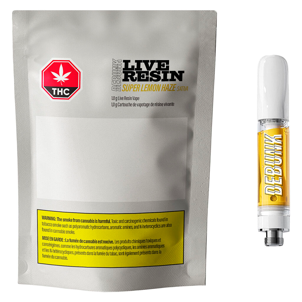 Super Lemon Haze Live Resin 76% THC, 1% CBD by Debunk - Friendly