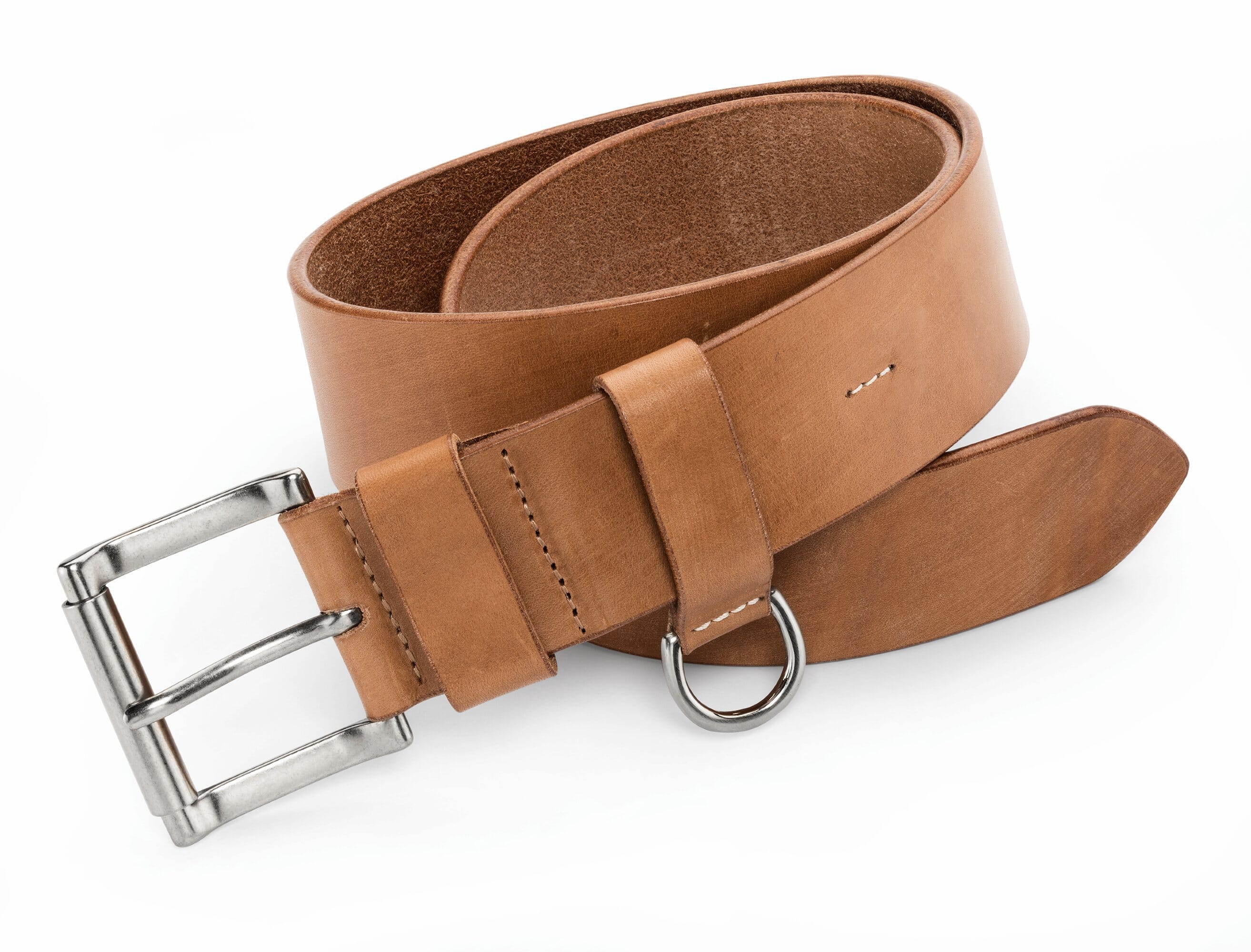 Cowhide belt D-ring, Natural | Manufactum