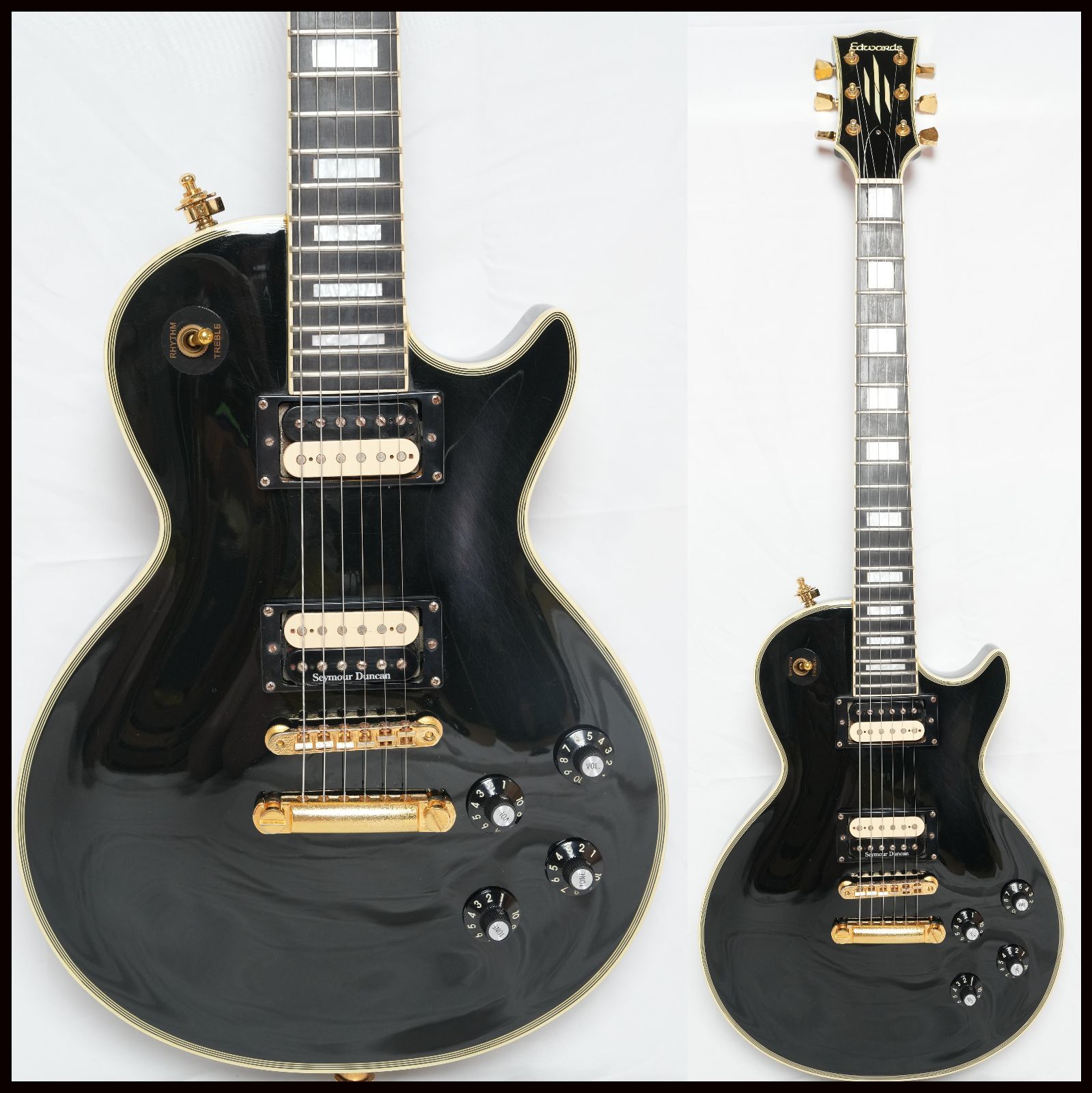 ☆EDWARDS by ESP E-LP Les Paul Custom 初期型 極太ネック レスポール