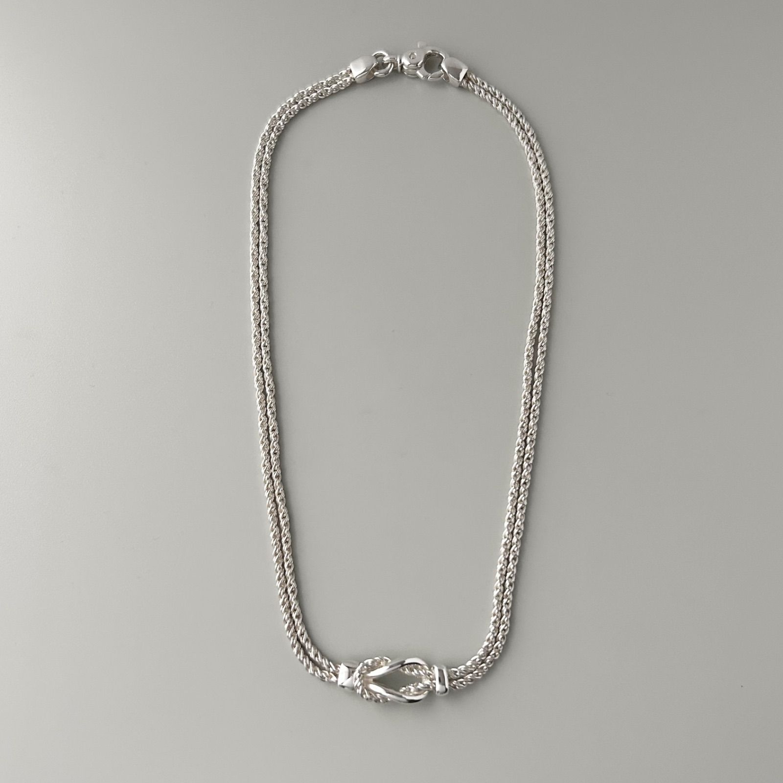 ティファニー ネックレス ノット ダブル ロープ シルバー925