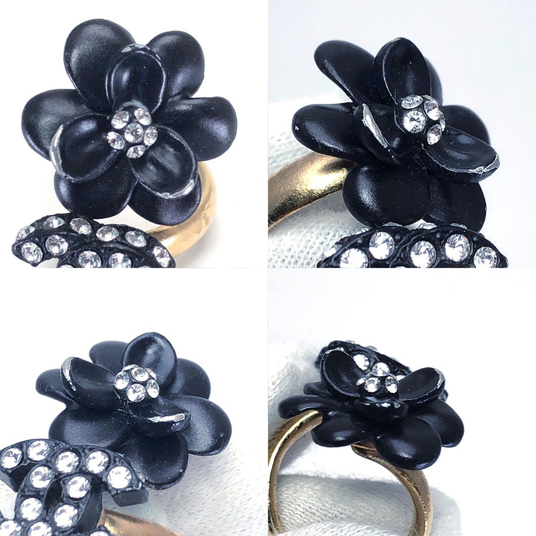 CHANEL シャネル／ココマーク カメリア リング／6号／花・フラワー