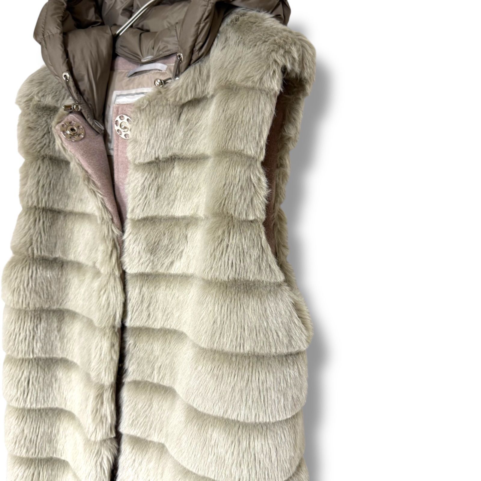 タグ付属 未使用級 MOORER社 JAN MAYEN ふわふわエコファー ダウン