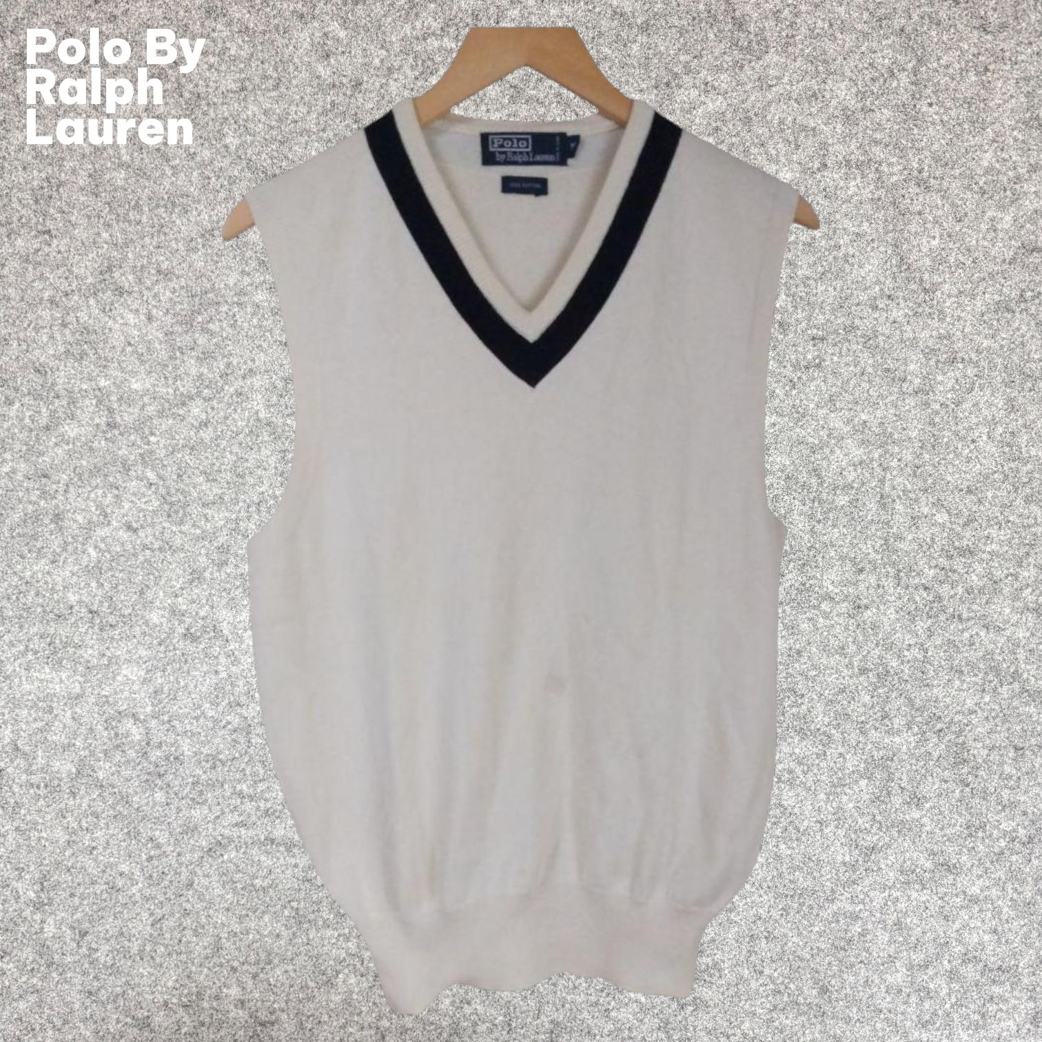 Polo by RALPH LAUREN コットン100％ Vネック ベストMサイズ - メルカリ