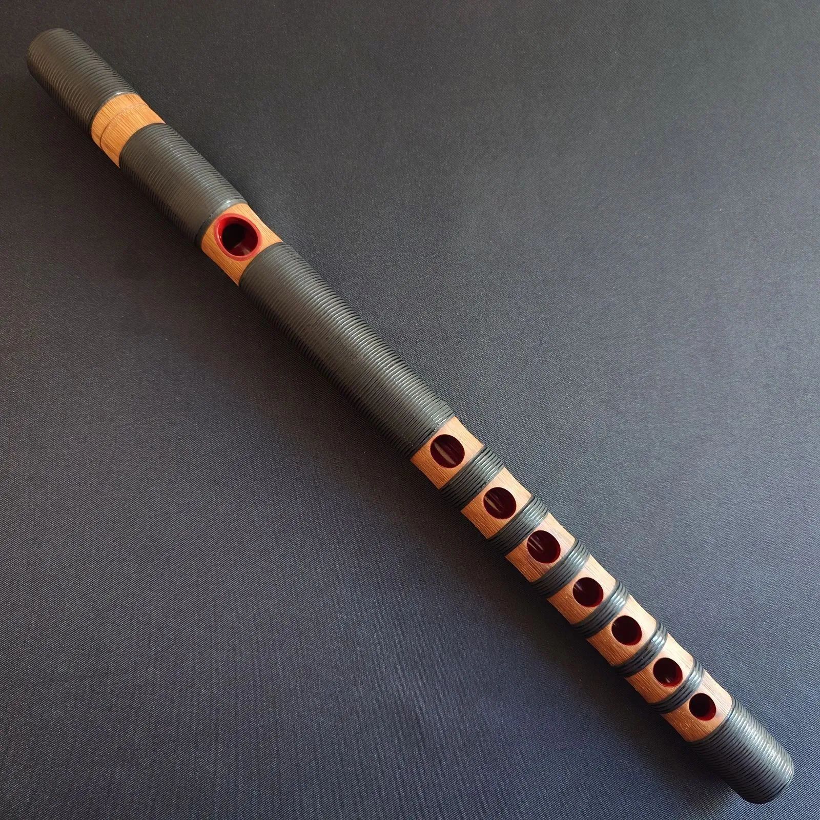 龍笛】新古管 煤竹 黒色 本漆 籐巻 黒頭 桐箱付き／雅楽／神楽 - メルカリ