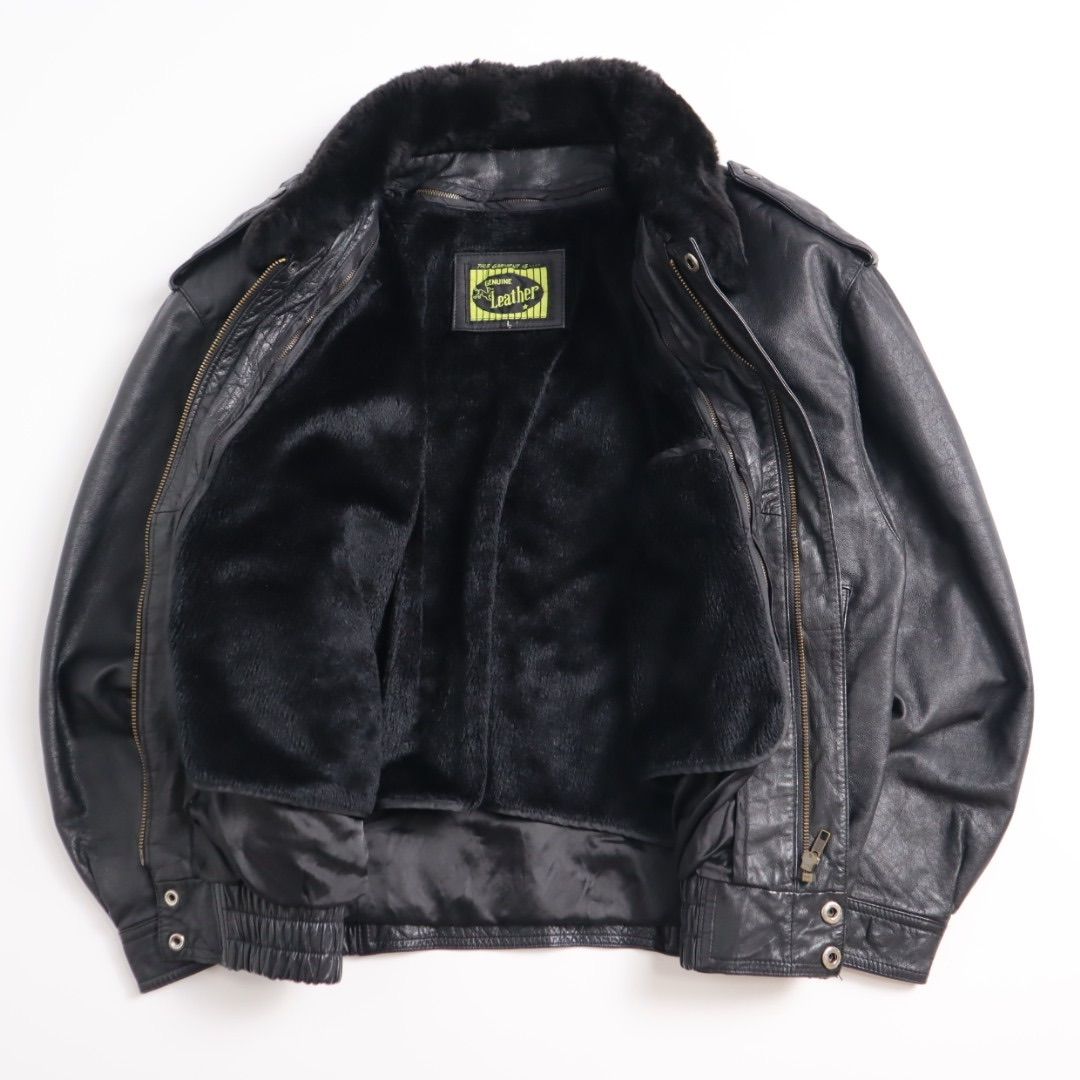 Vintage 80s 90s ヴィンテージ type G1 A2 取外し可 襟ボア レザー