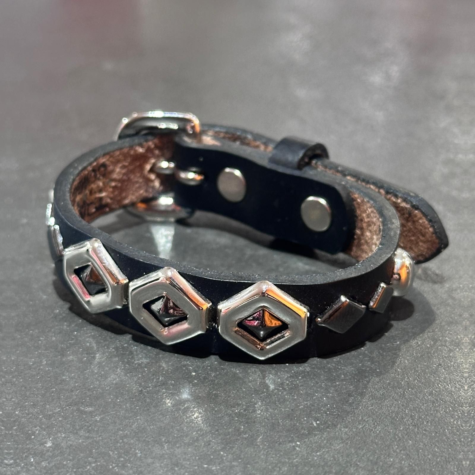 WOLF'S HEAD × COMME des GARCONS レザースタッズブレスレット 革