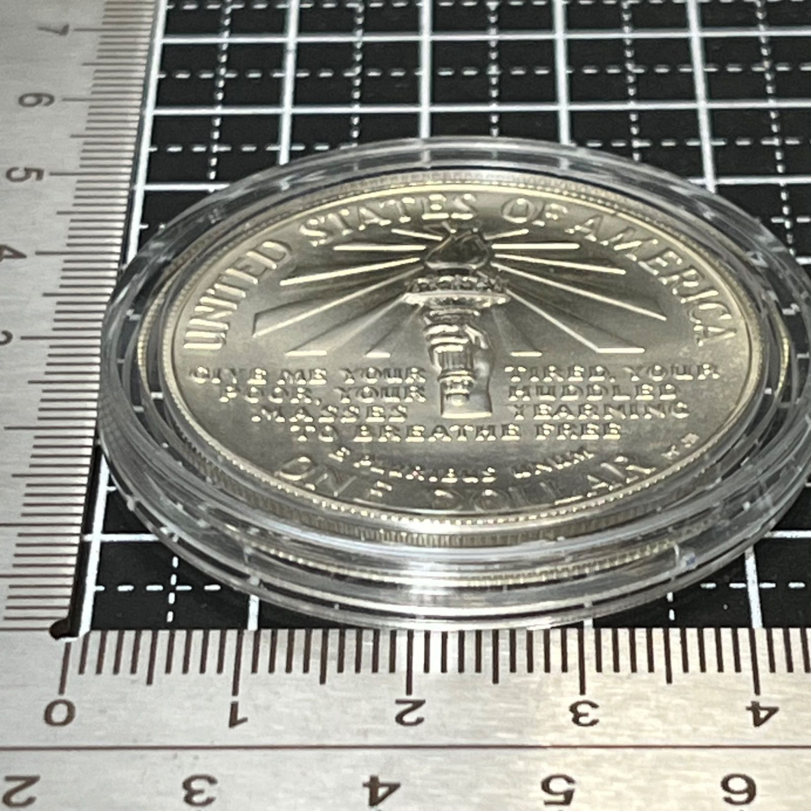 銀貨】1986年 アメリカ自由の女神100周年記念 1ドル銀貨／エリス島