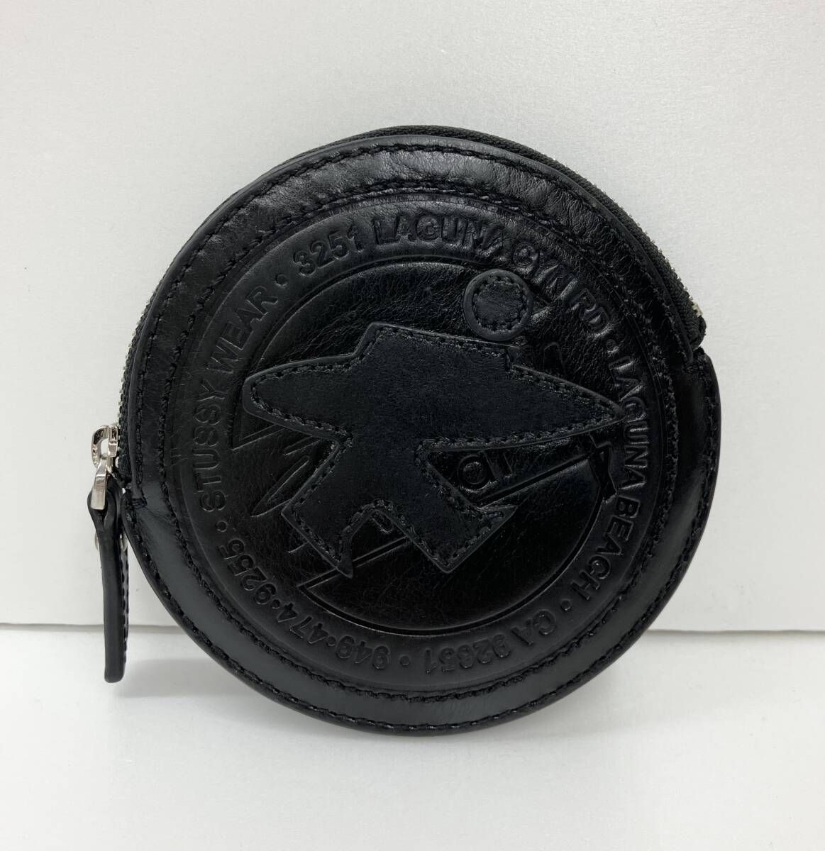 STUSSY ステューシー コインケース SURF DOT LEATHER POUCH レザー