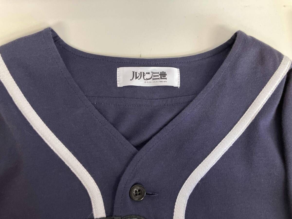 ルパン3世 ベースボールシャツ 峰不二子 ネイビー 半袖 Mサイズ 刺繍