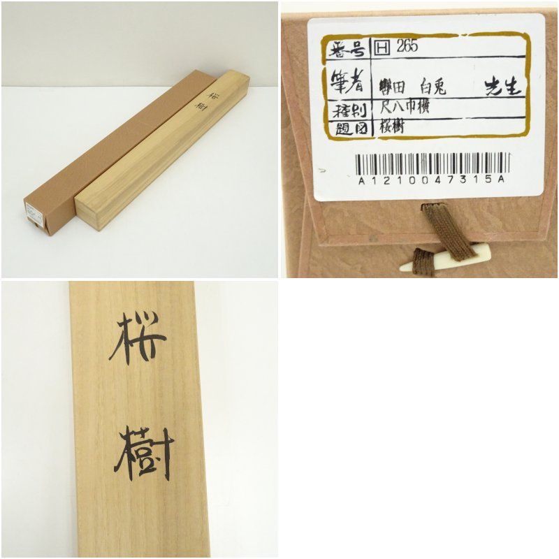 轡田白兎筆 桜樹 肉筆絹本掛軸（共箱） 掛け軸 床の間 書 おしゃれ