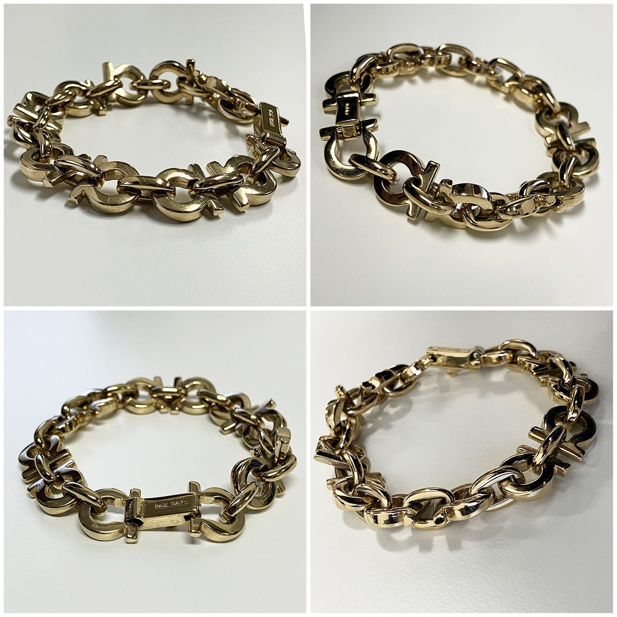 Ferragamo フェラガモ ガンチーニ ブレスレット ゴールド - メルカリ