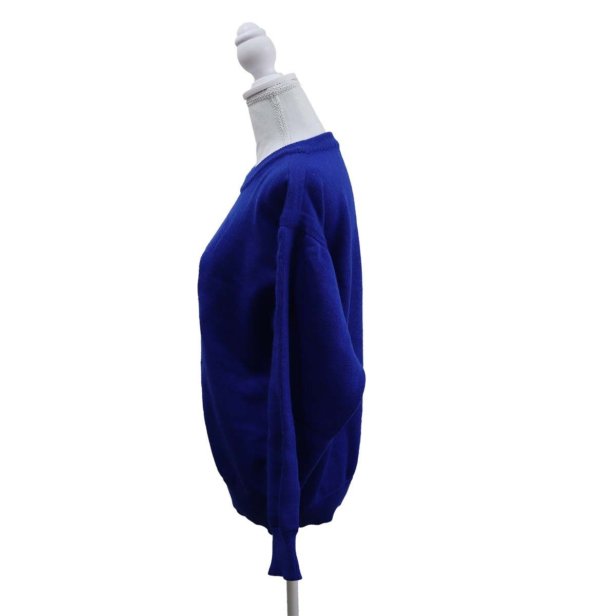 HERMES エルメス 青 セーター サイズXS ニット ウール100% レディース