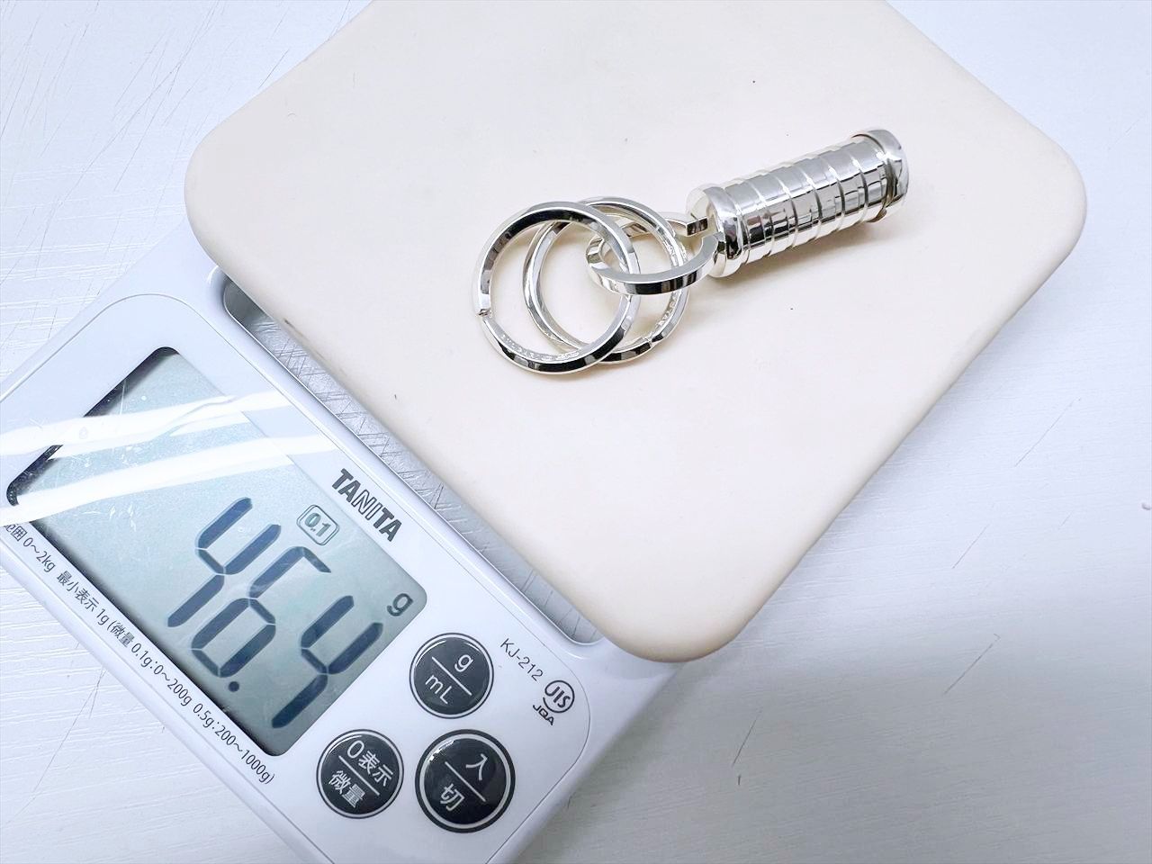 レア 美品 BVLGARI ブルガリ SV925 ビーゼロワン キーリング