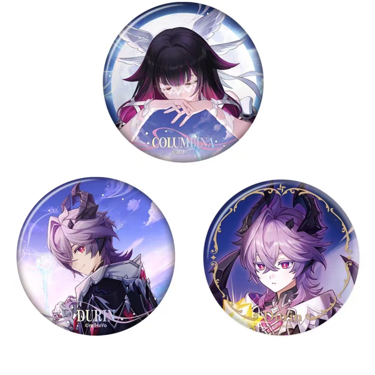 公式正規品 原神 北の果ての夜想詩 缶バッジ ドゥリン コロンビーナ