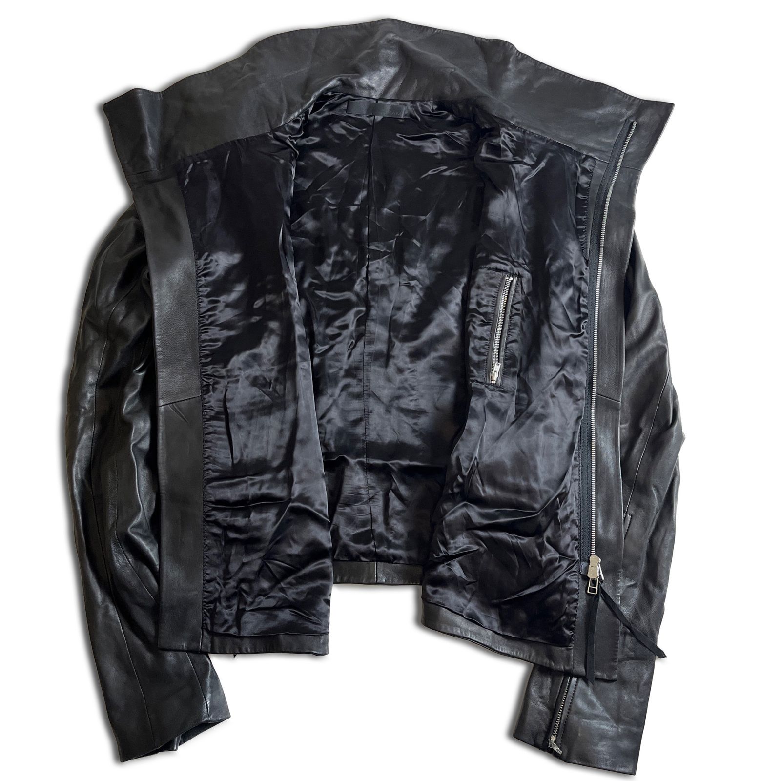 EKAM ハイネック レザージャケット L ブラック エカム 2000000021805