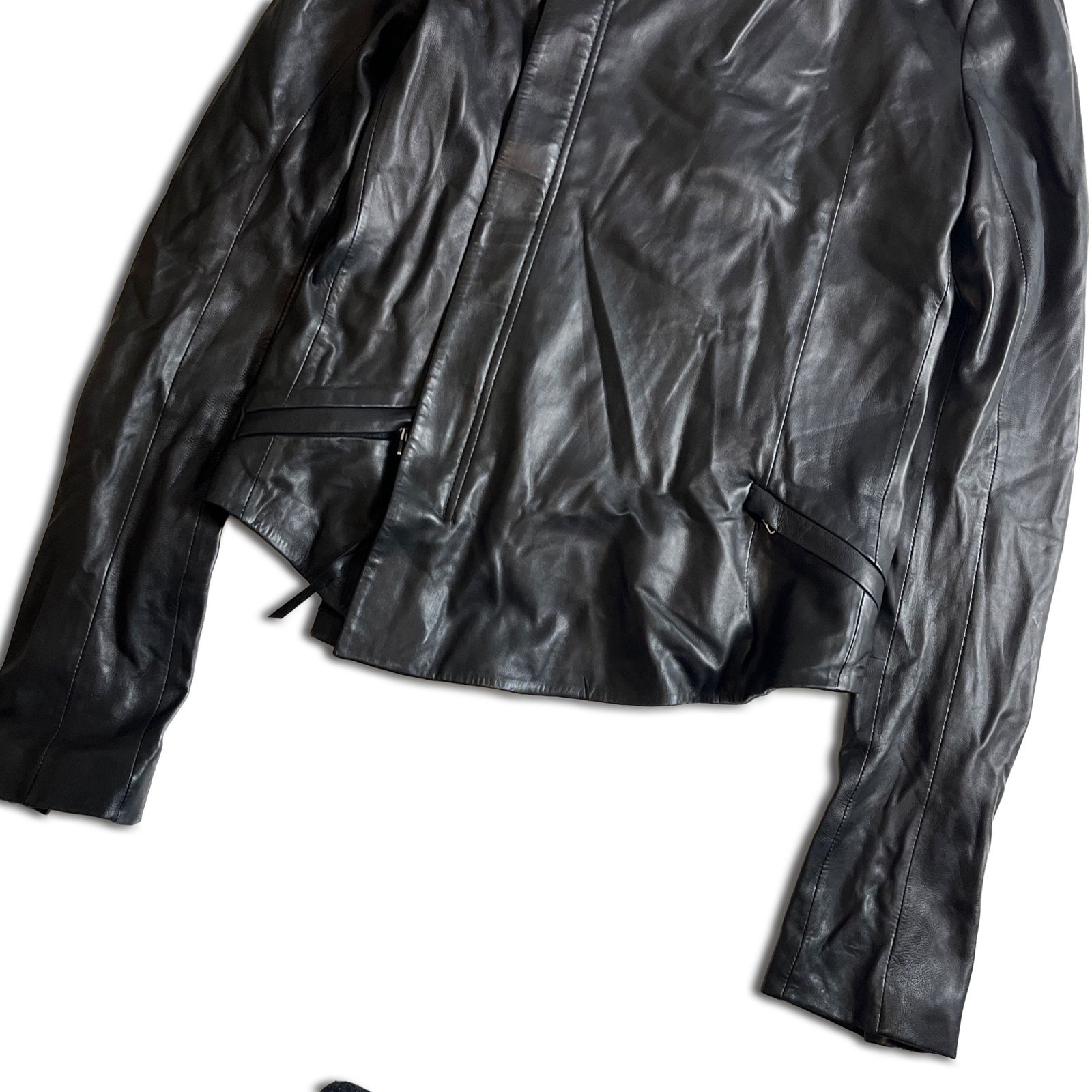 EKAM ハイネック レザージャケット L ブラック エカム 2000000021805