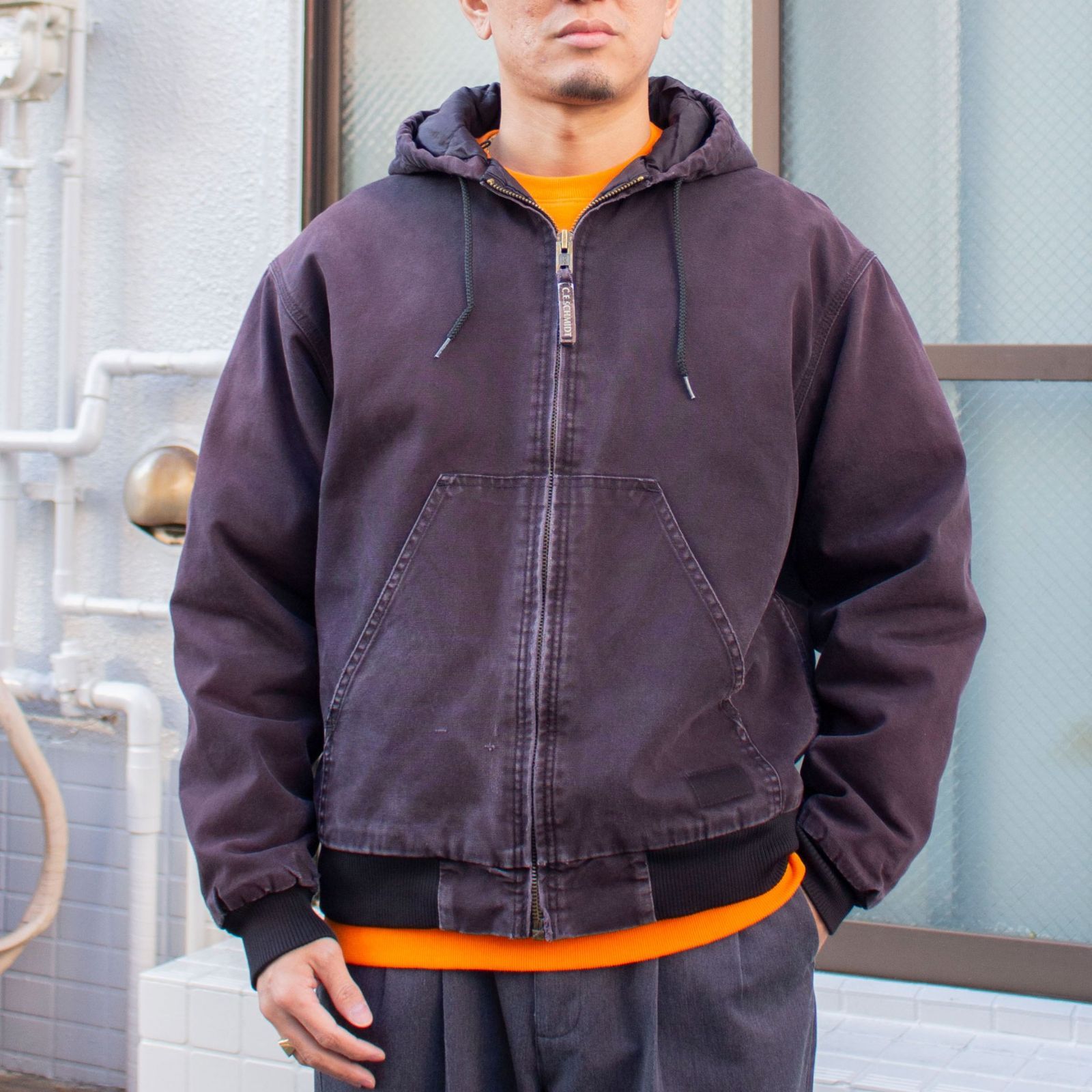 C.E.Schmidt Workwear 00's Duck Hooded Jacket【M】 メンズ 古着