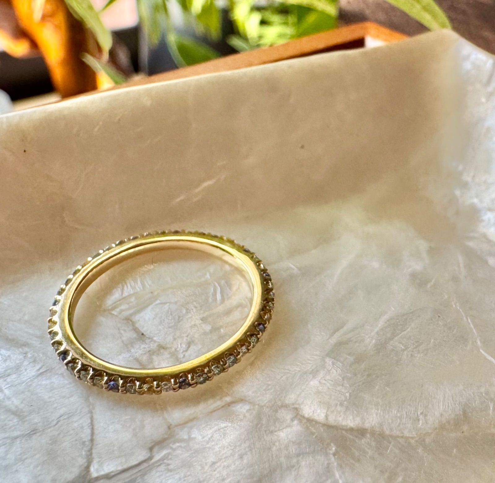 ポンテヴェキオ◇カリーナ*9号*サファイアリング*フルエタニティ*K18