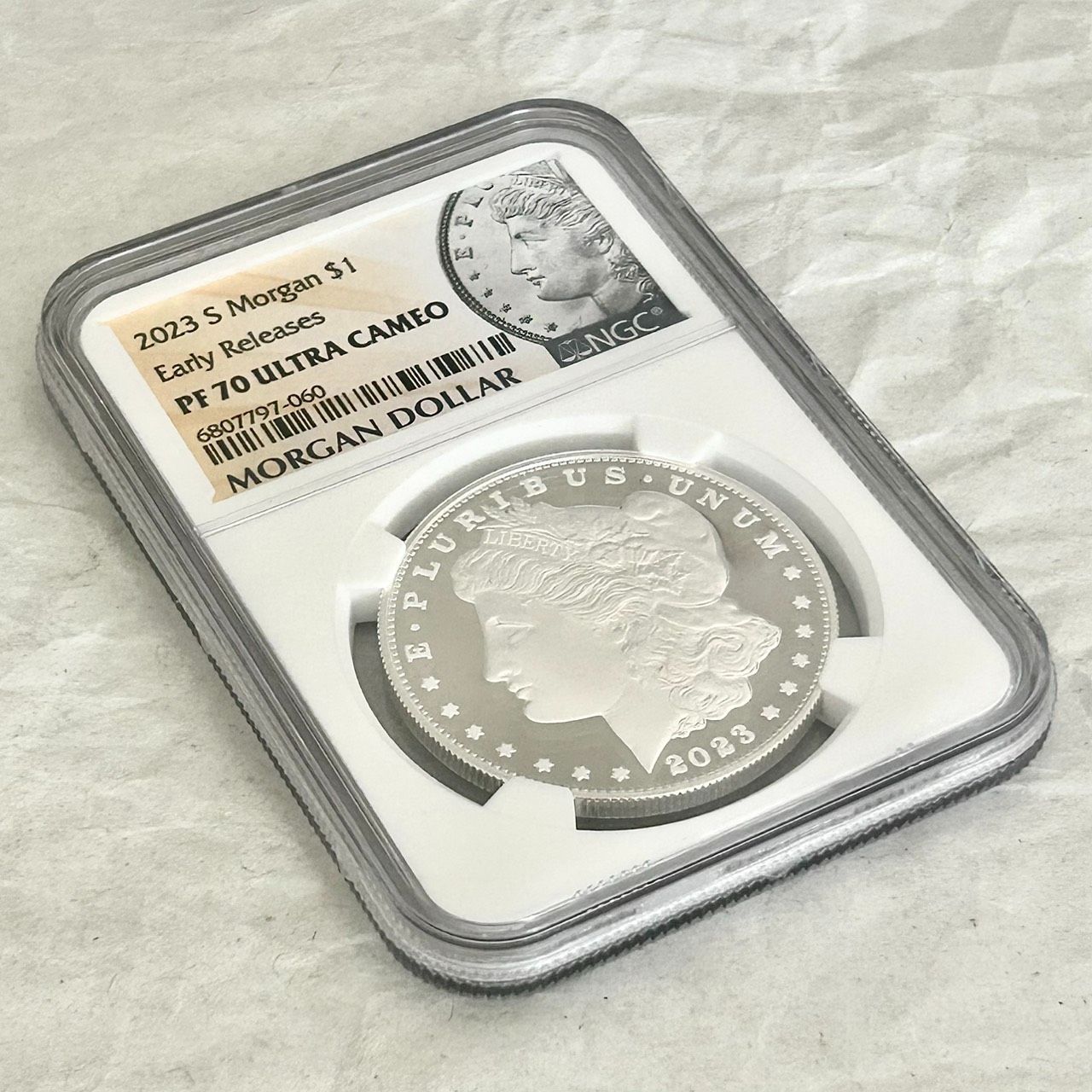NGC最高鑑定☆2023年アメリカ発行☆復刻版モルガン・ダラー 1ドル