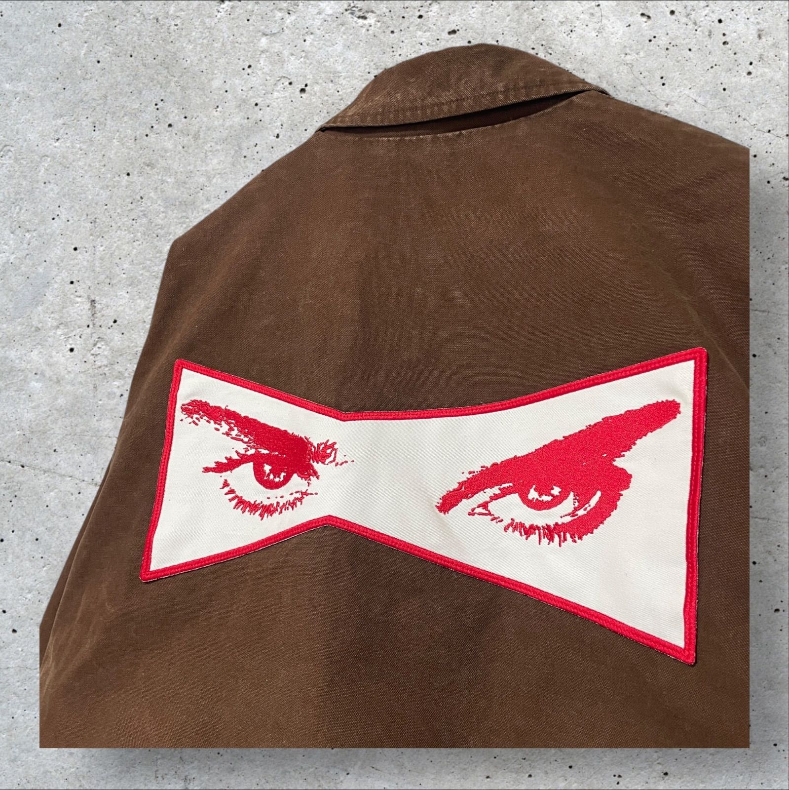 定価:48400円 BOTT × VERDY Ribbon Eyes Work Jacket 254BOTT06 Brown