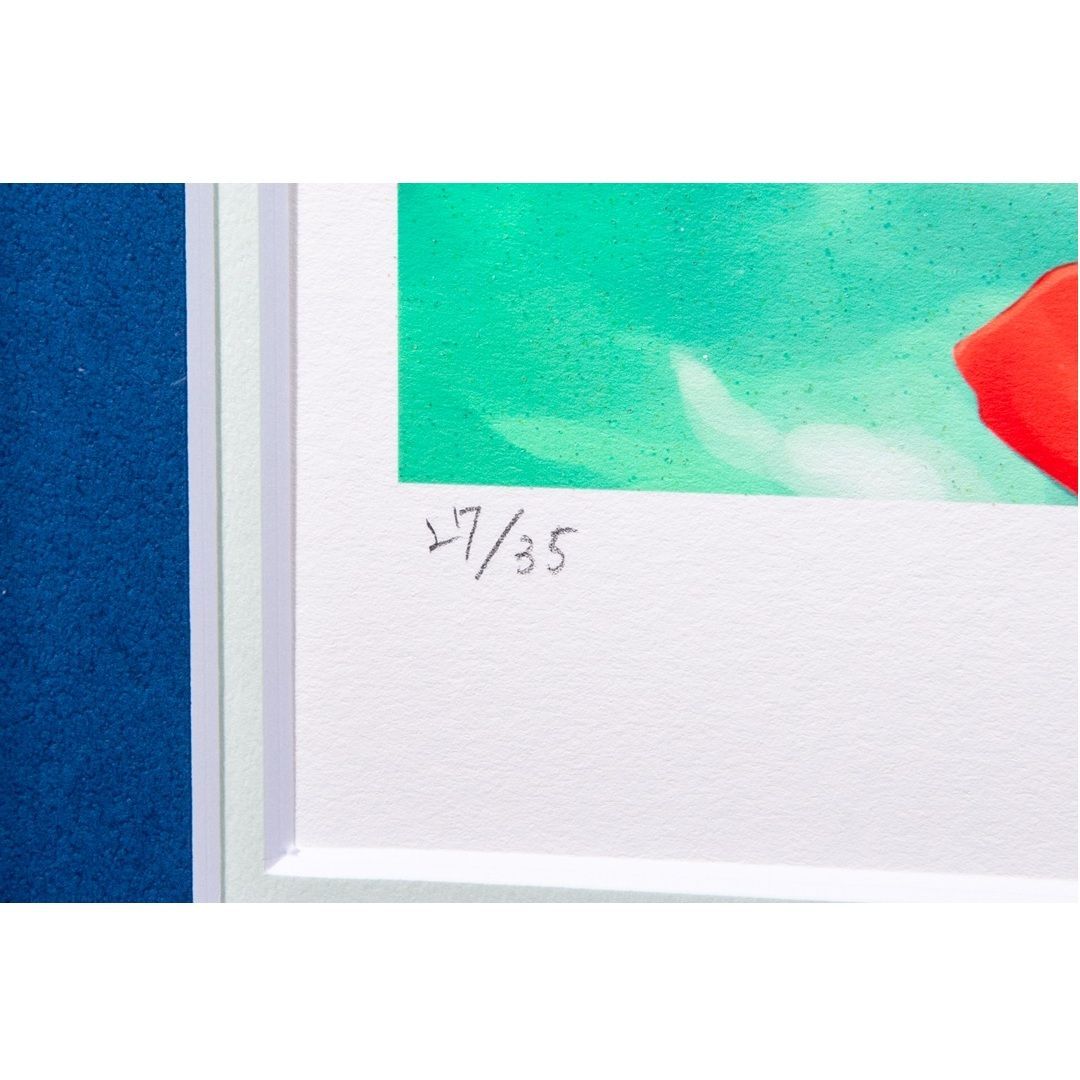 珈琲貴族】 「水椿」 版画 アールジュネス / アールビバン保証書付