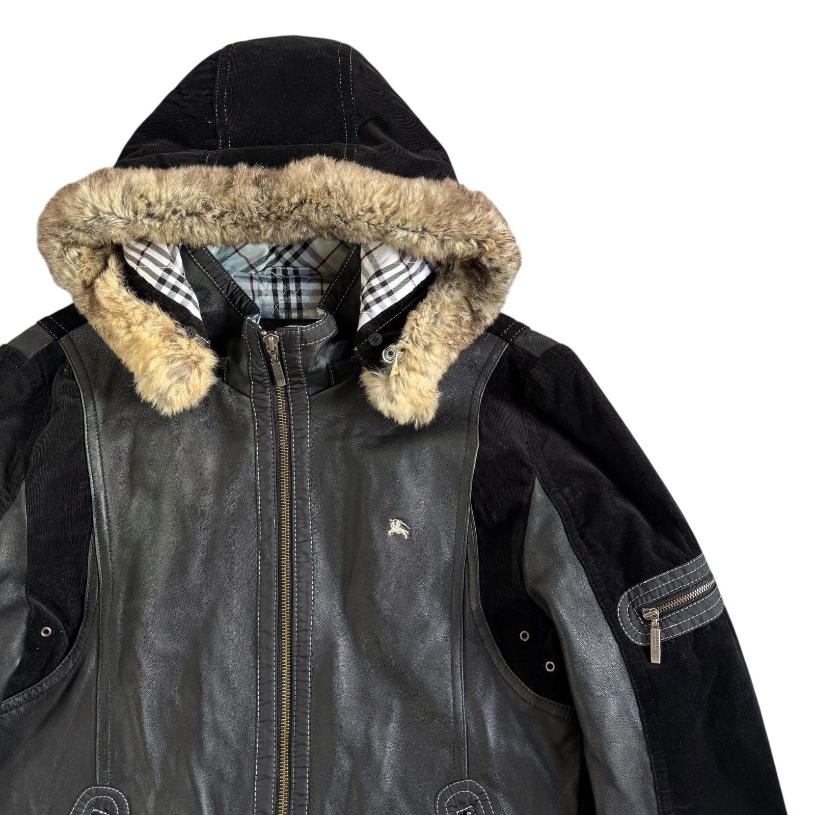 BURBERRY BLACK LABEL - BURBERRY BURBERRY BLACK LABELラビットファー