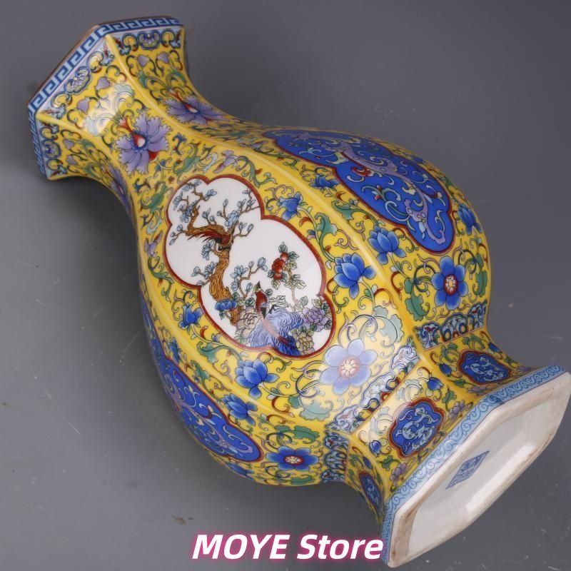 清乾隆粉彩蒔金十二支瓢簞賞瓶 景徳鎮 陶磁器 装飾品 現代工芸品 美術