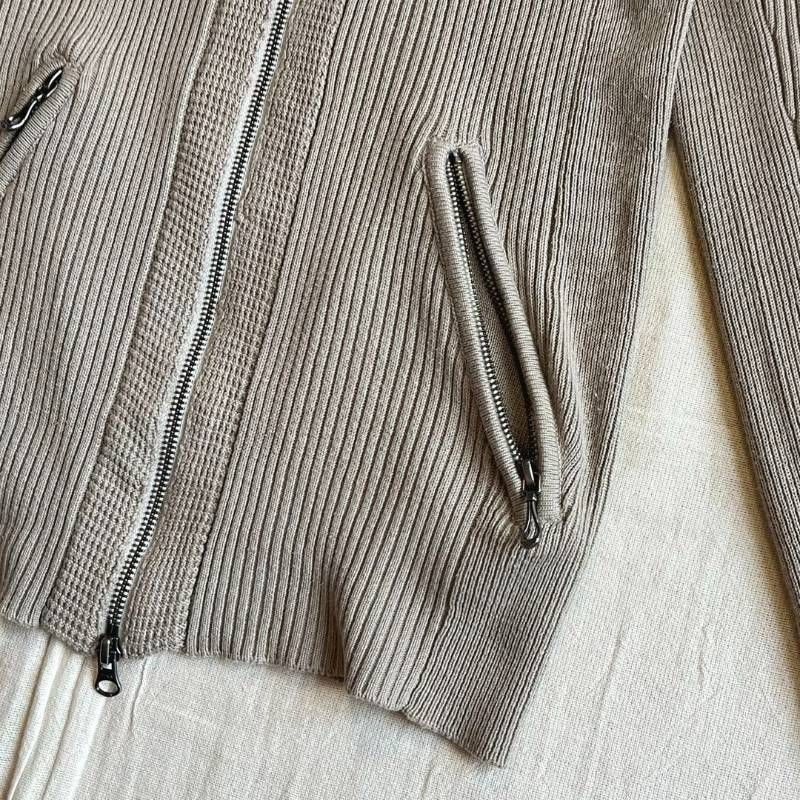 00s ダブルジップドライバーズニット archive 希少 古着 kiko 00s