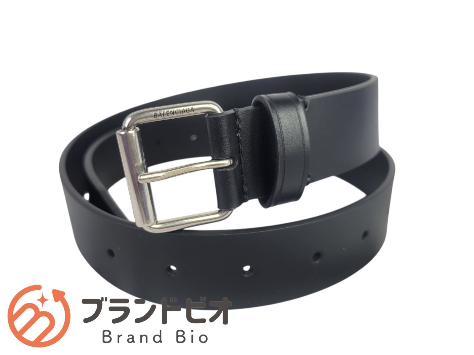 未使用!! バレンシアガ ベルト 674890 ウエストレザーベルト ブラック