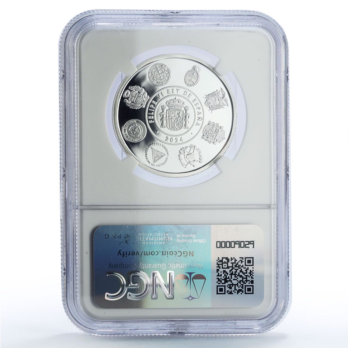 2015年 スペイン ユネスコ世界遺産イビサ島 5ユーロ銀貨 富士山、モン