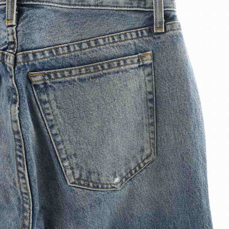 ケイト KHAITE クラッシュデニムパンツ ジーンズ ジーパン ジッパー