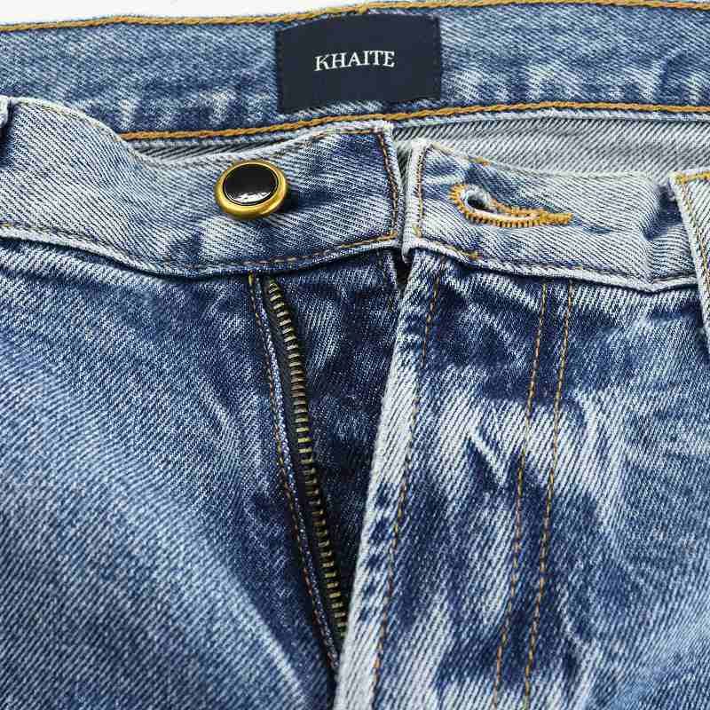 ケイト KHAITE クラッシュデニムパンツ ジーンズ ジーパン ジッパー