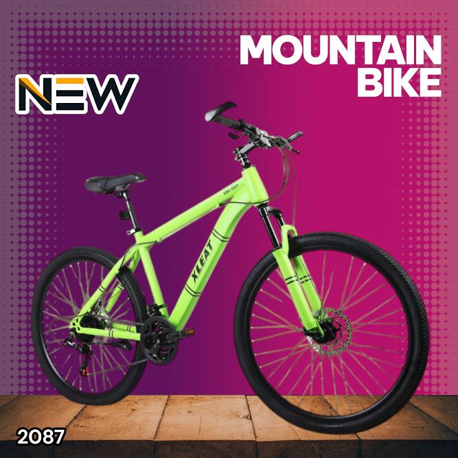 2087 マウンテンバイク ネオン 26インチ シマノ製 21段変速 ディスク