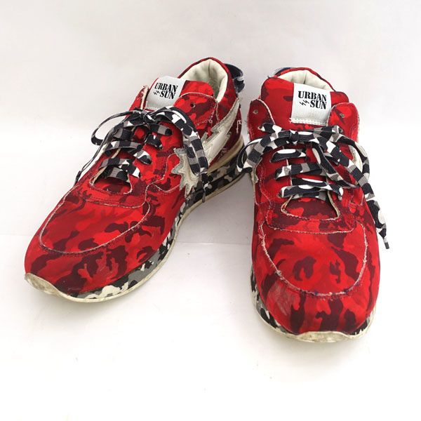 URBAN SUN / アーバンサン ◇スニーカー/ローカット/迷彩柄/レッド