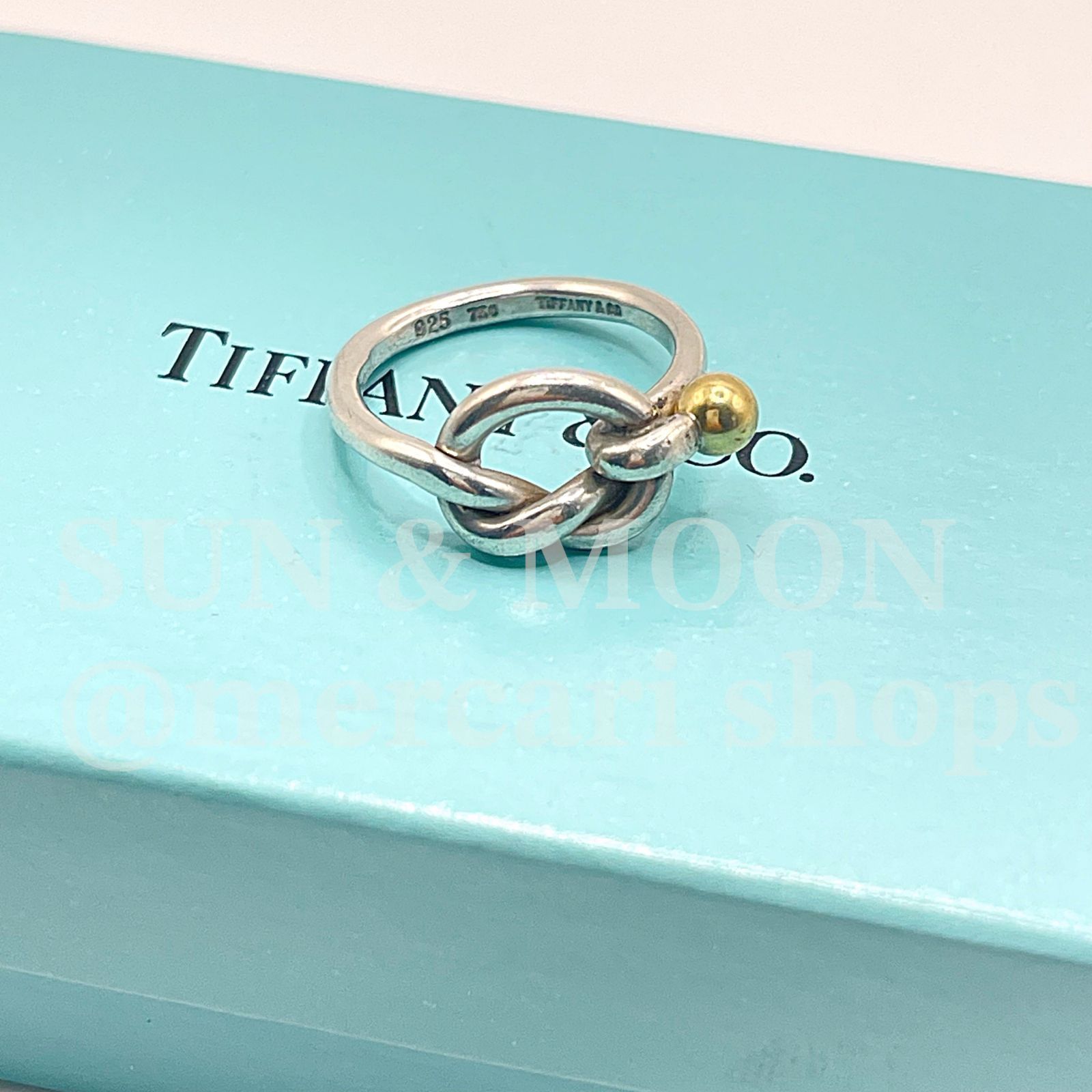 ティファニー ラブノット 8号-8.5号 フック&アイリング 指輪 シルバー