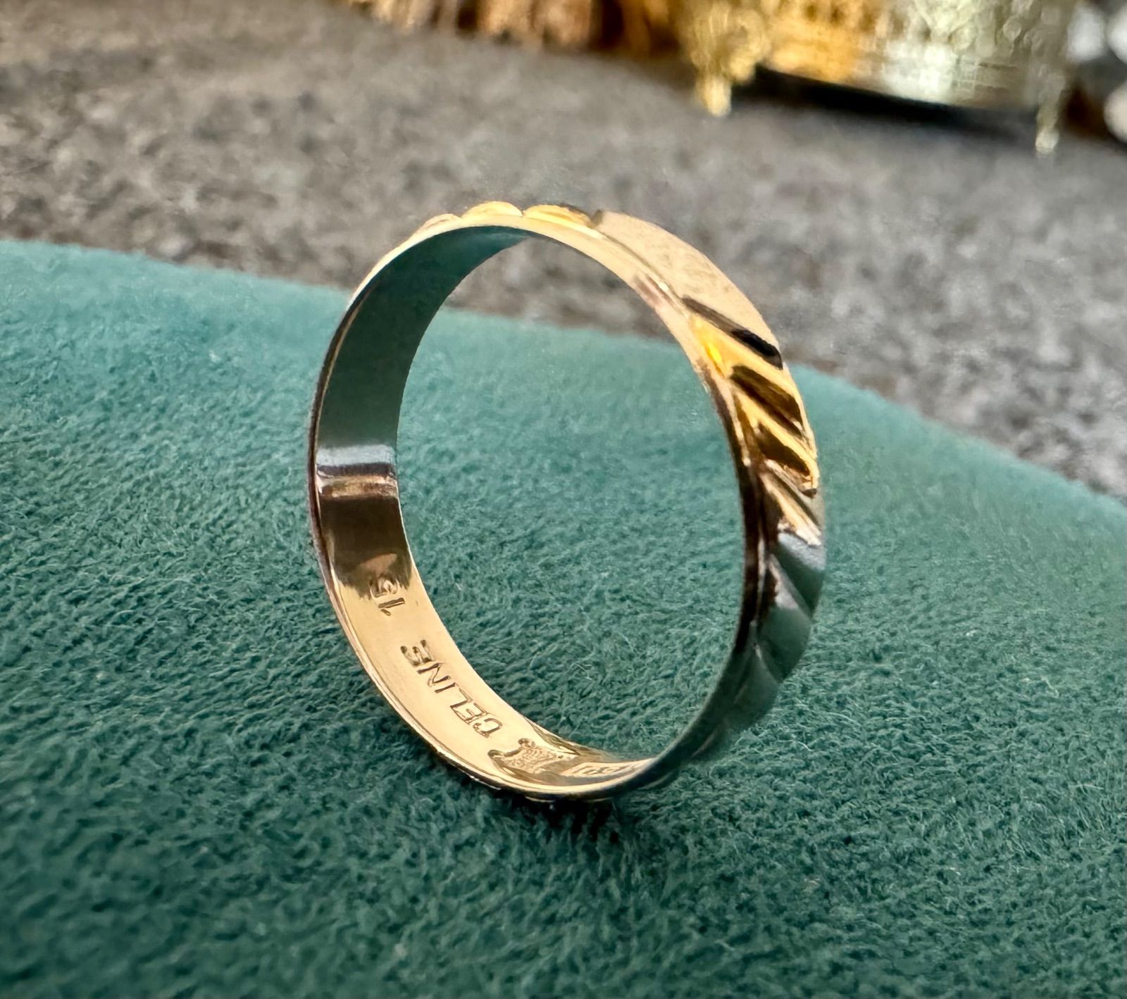 セリーヌ◇Pt850/K18YG*16号*マカダム*コンビリング*CELINE - メルカリ