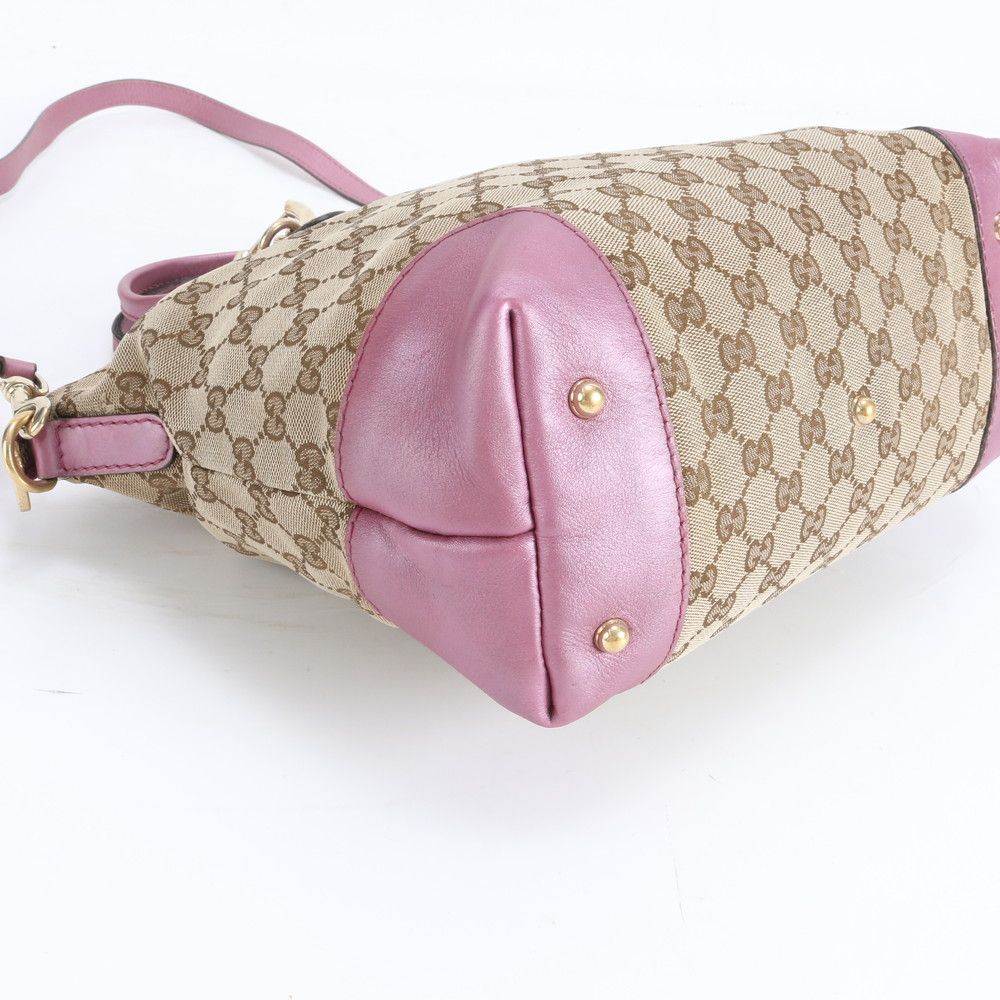 美品 グッチ GGキャンバス ハートビット 269957 レザー 2WAY