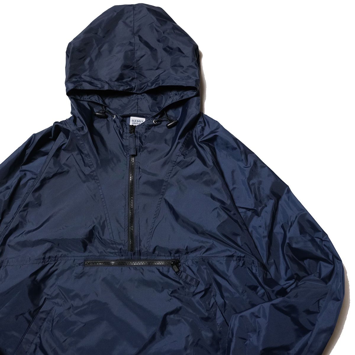 00's オールドネイビー ナイロン アノラックパーカー (XL) 紺