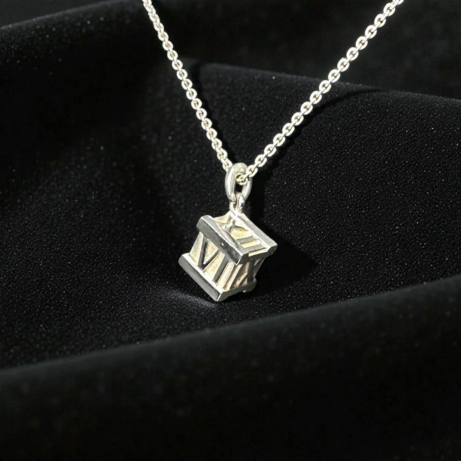 ティファニー アトラス キューブ ネックレス シルバー 箱付 正規品