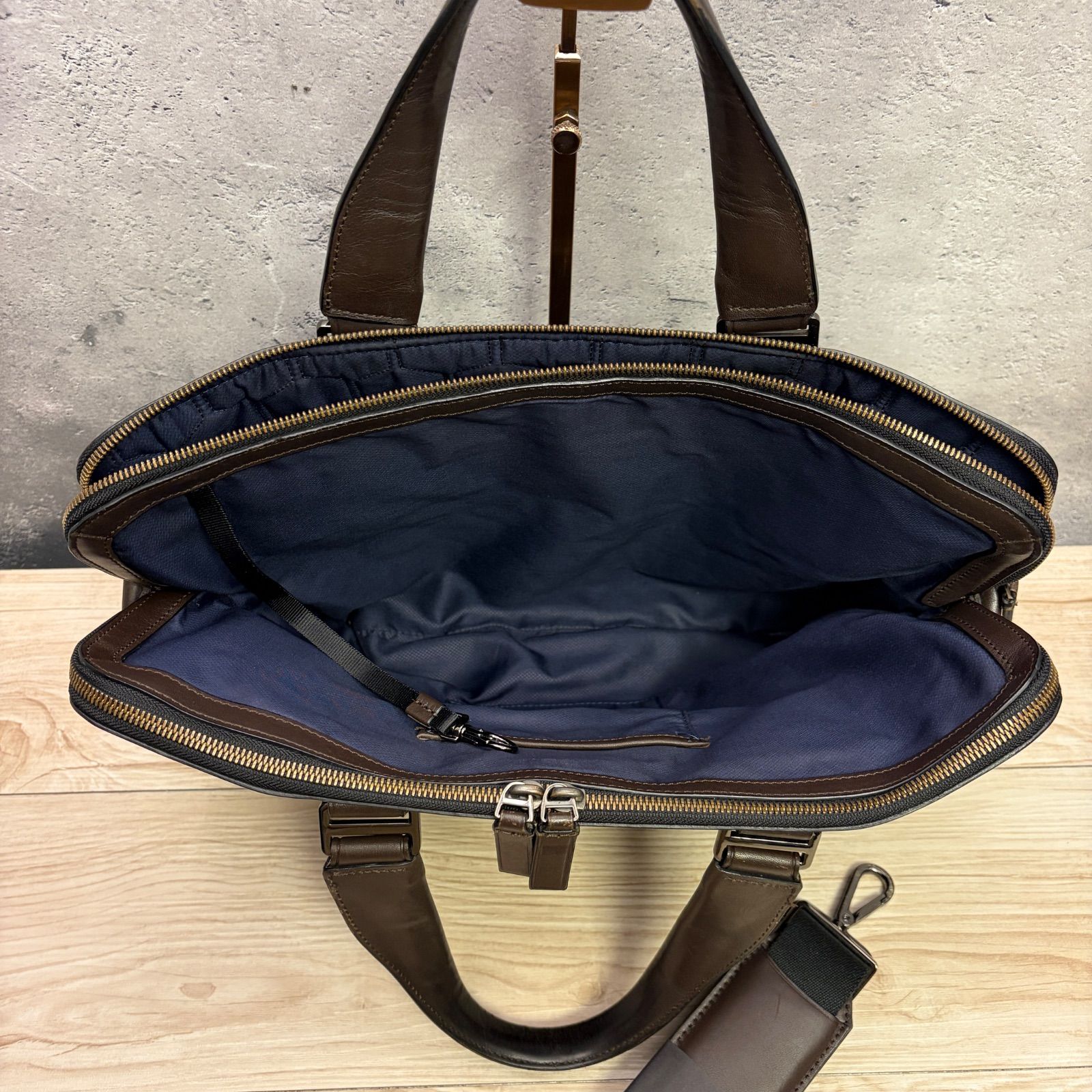 TUMI トゥミ Harrison Seneca Slim Brief 63000B レザー 2WAY ブリーフ