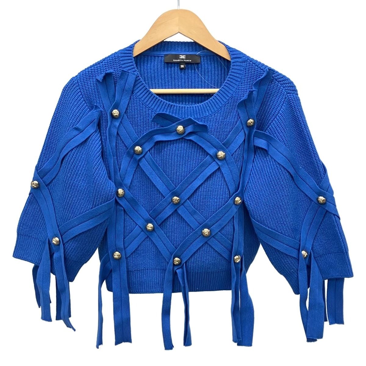 ELISABETTA FRANCHI(エリザベッタフランキ) 七分袖セーター サイズ38 M