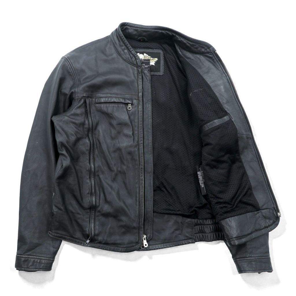 HARLEY DAVIDSON シングル ライダースジャケット L ブラック ダブル