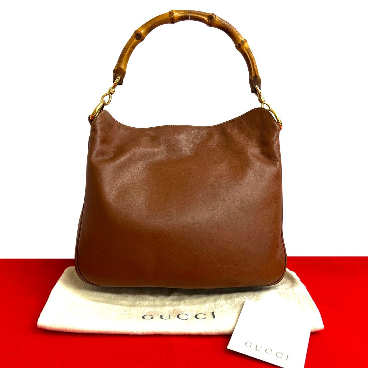 極 美品 袋付き GUCCI グッチ オールドグッチ ヴィンテージ バンブー