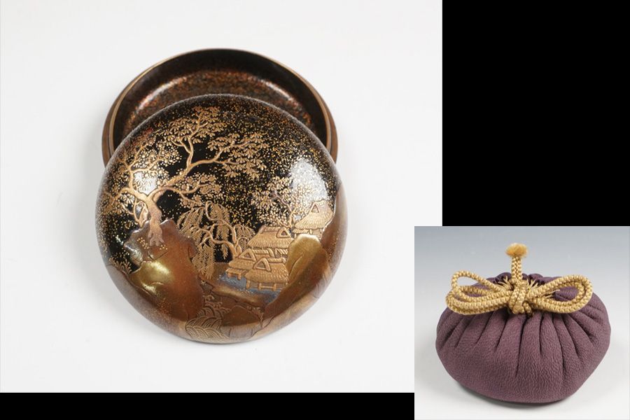 時代蒔絵香合 仕覆添 用心箱 茶道具 - メルカリ