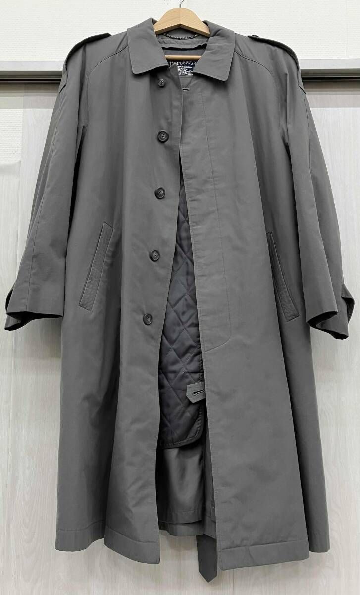 Burberry ステンカラーコートグレー バーバリー - メルカリ