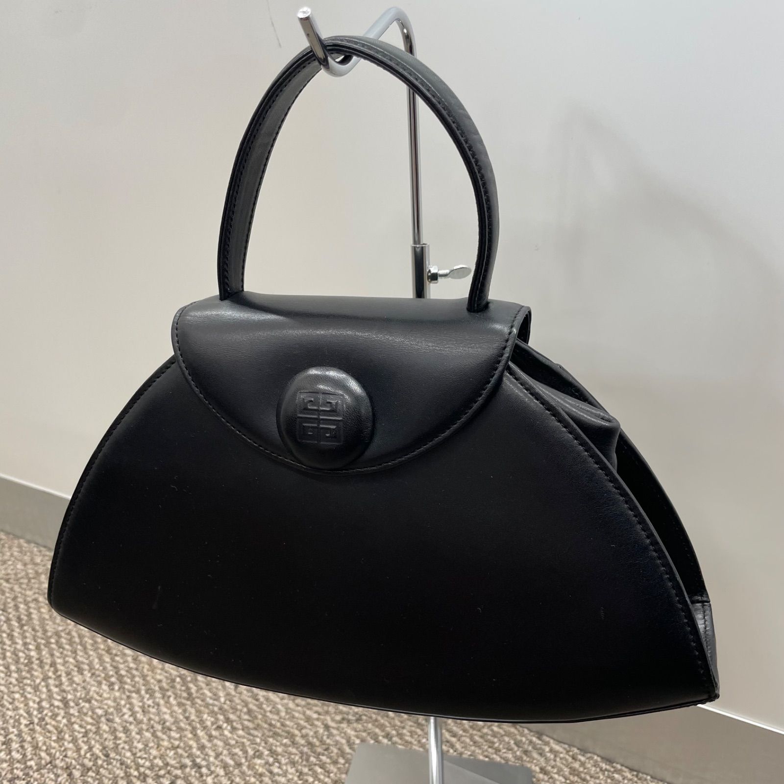 GIVENCHY ジバンシー レザー ハンドバッグ ブラック オールド