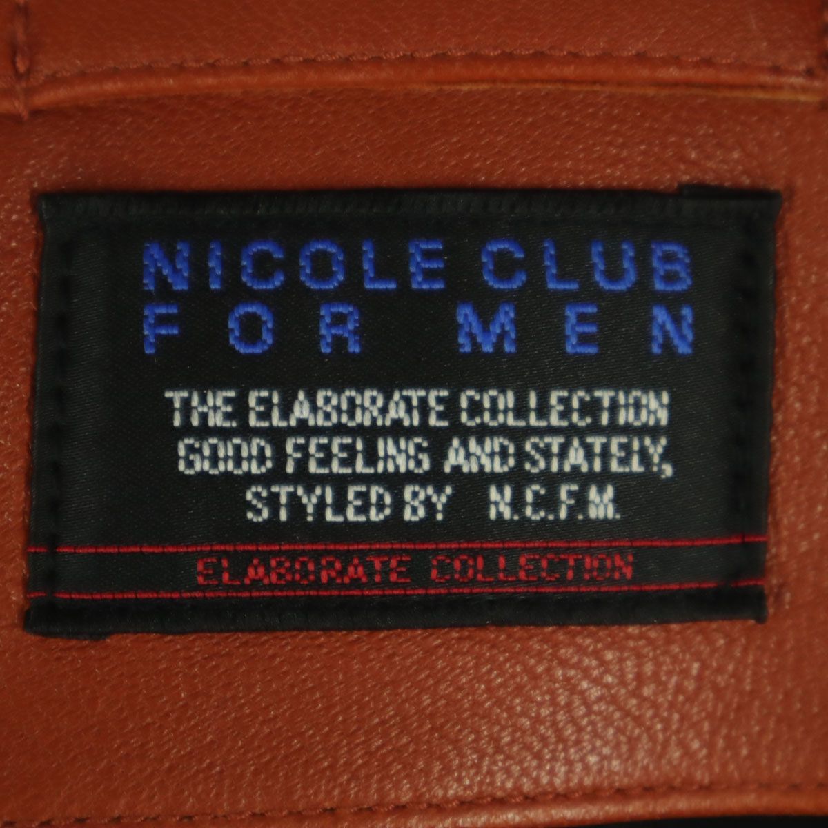 NICOLE CLUB FOR MEN ニコルクラブフォーメン 長袖 レザー シングル