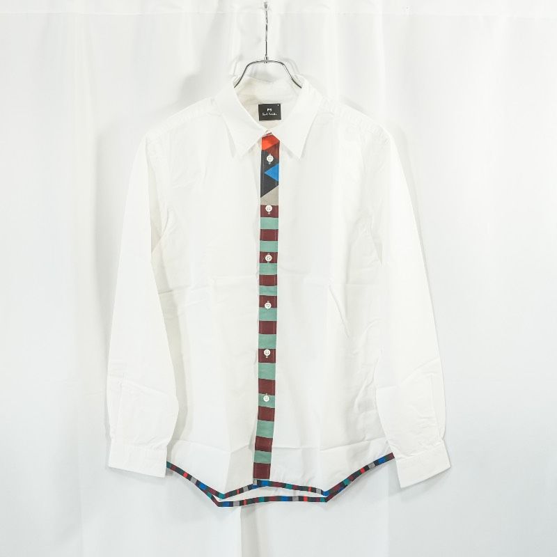 PS Paul Smith ポールスミス 長袖シャツ L ホワイト 白 マルチカラー