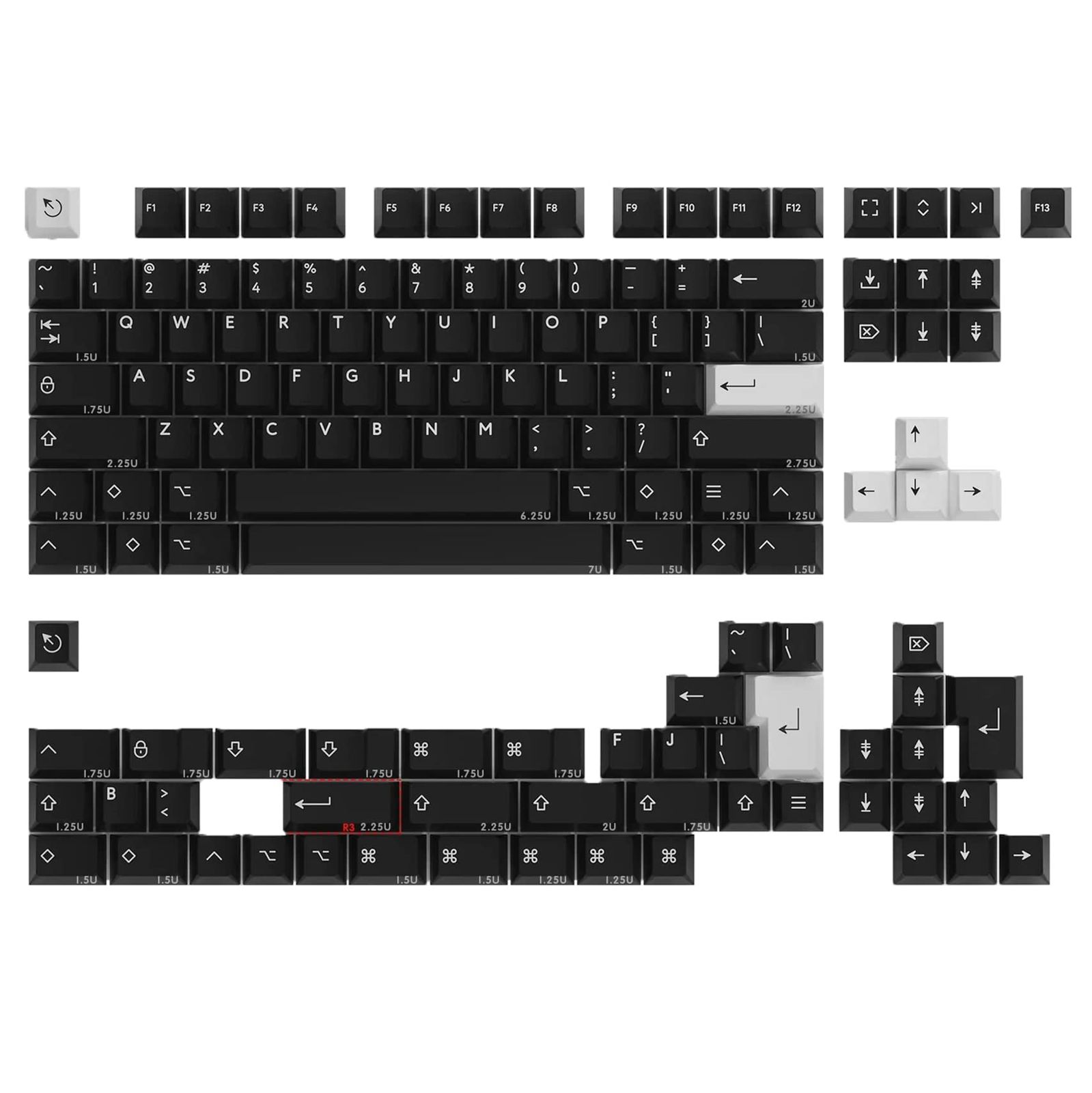 PBTfans Doubleshot WOB - Base Icon キーキャップセット PBTダブル